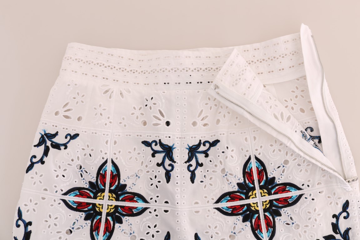 Mulicolor Majolica Cutout Capri Pants - Image 4