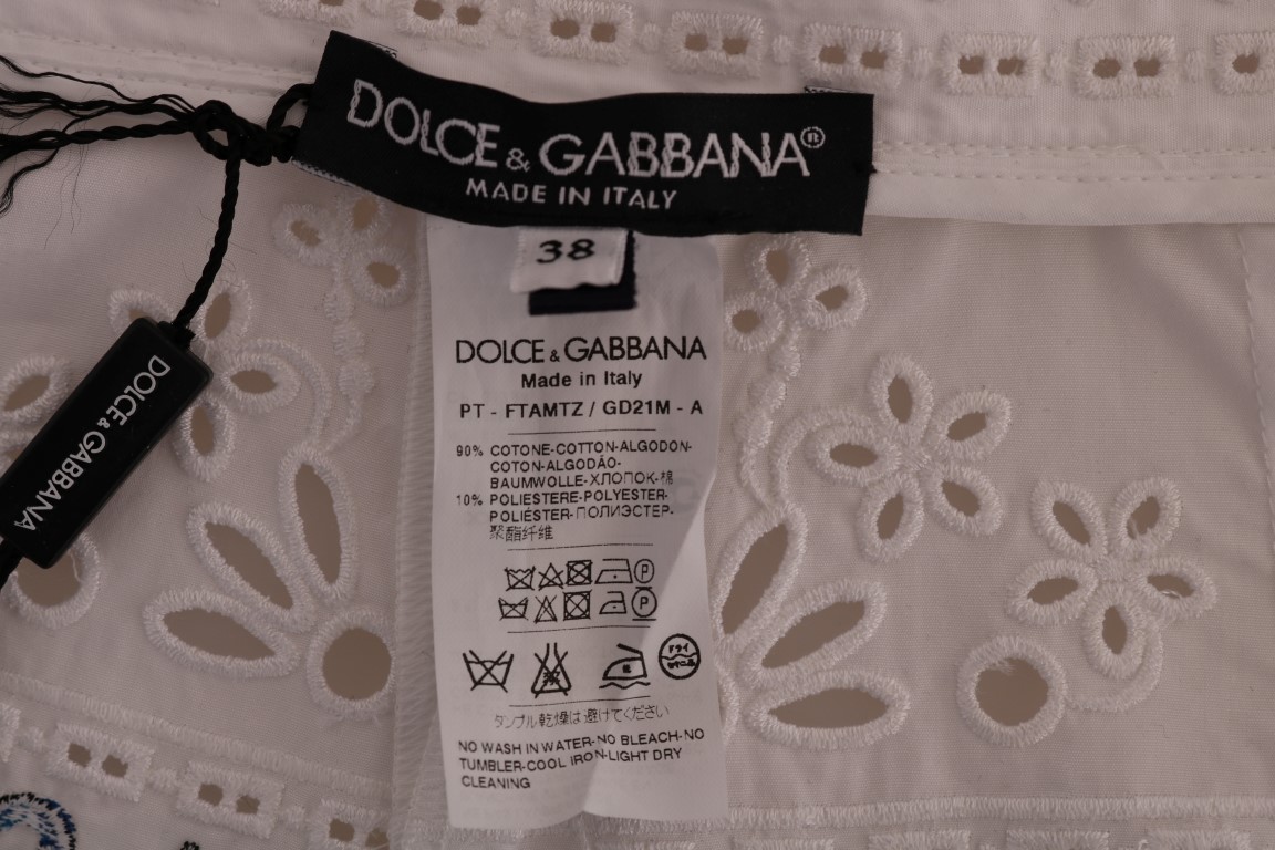 Mulicolor Majolica Cutout Capri Pants - Image 7