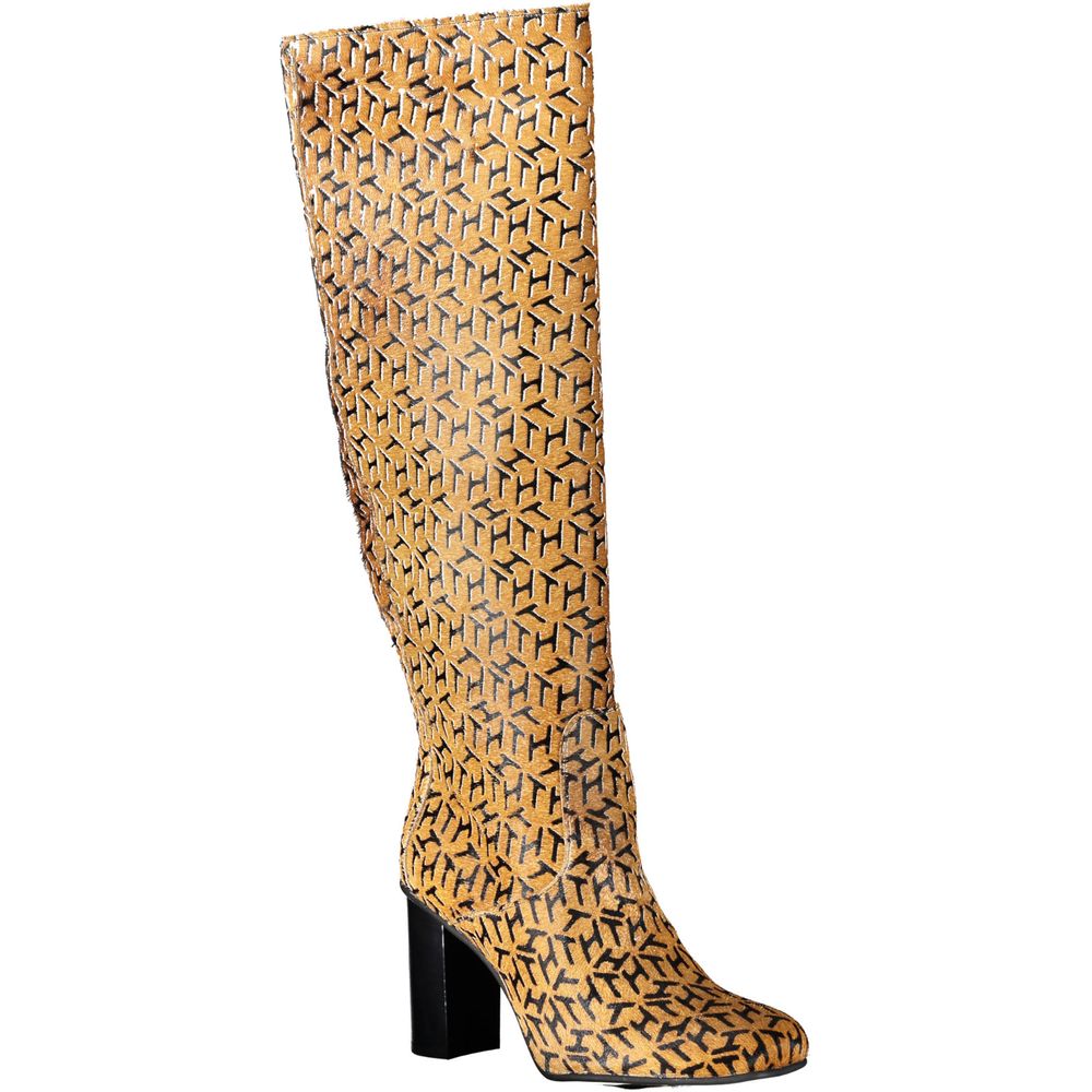 Beige Leather Women Boot - Image 2