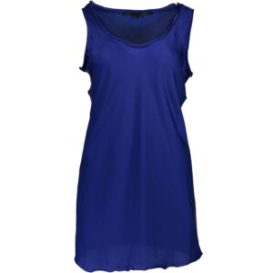 Blue Polyester Womens Tank Top