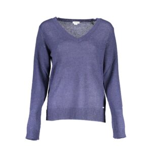 Blue Acrylic Women Sweater