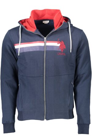 Blue Cotton Mens Sweater
