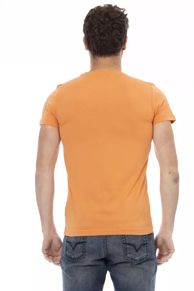 Orange Cotton Men T-Shirt - Image 3