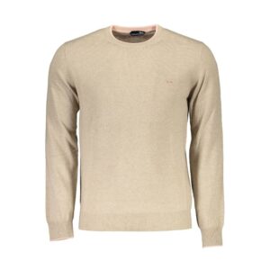 Beige Wool Men Sweater
