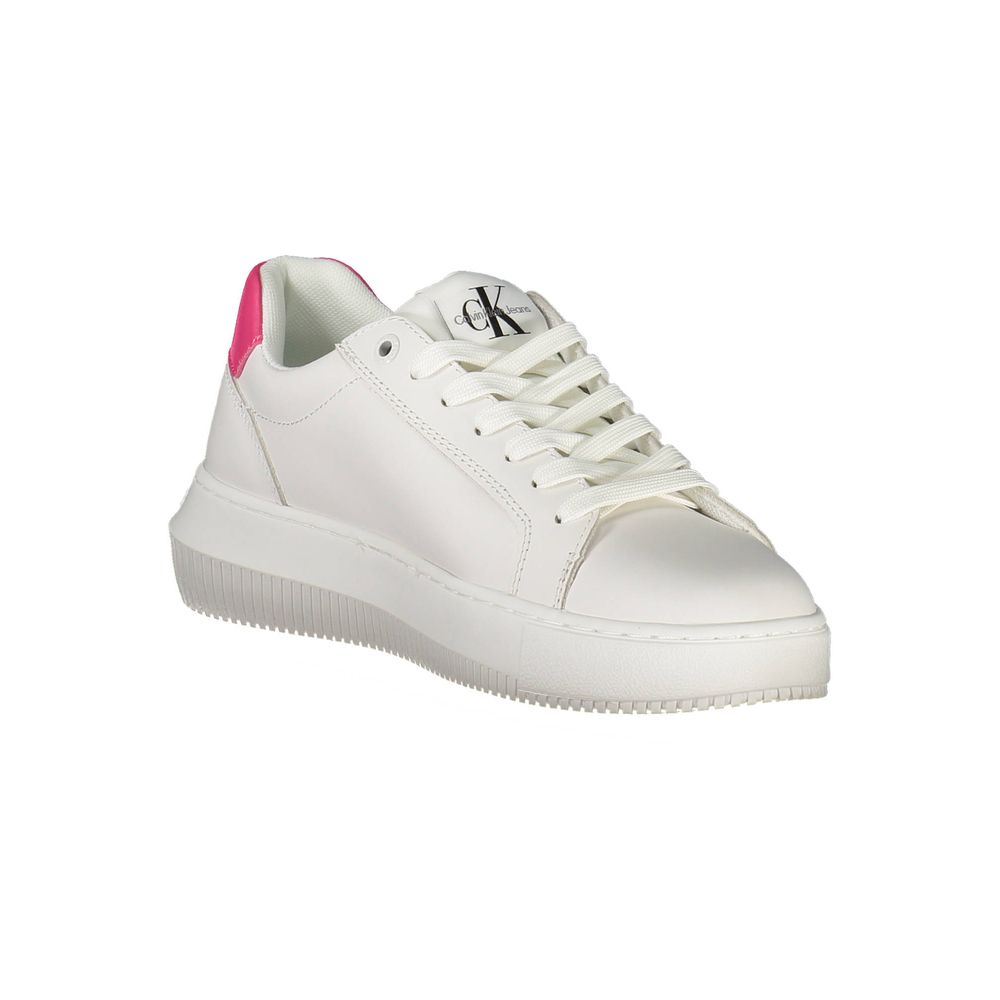 White Leather Women Sneaker - Image 2