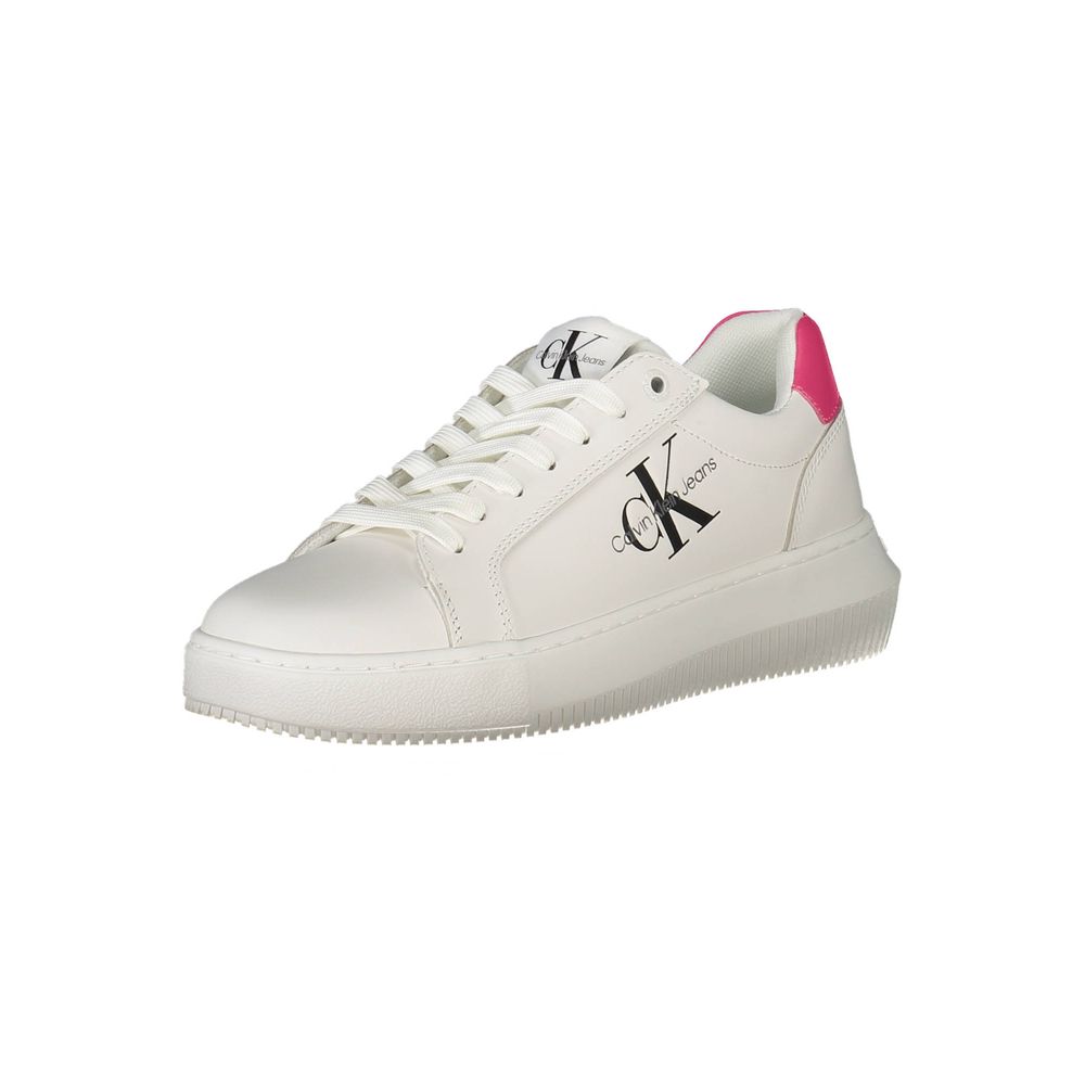 White Leather Women Sneaker - Image 3