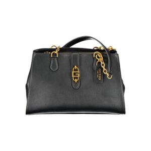 Black Polyethylene Women Handbag