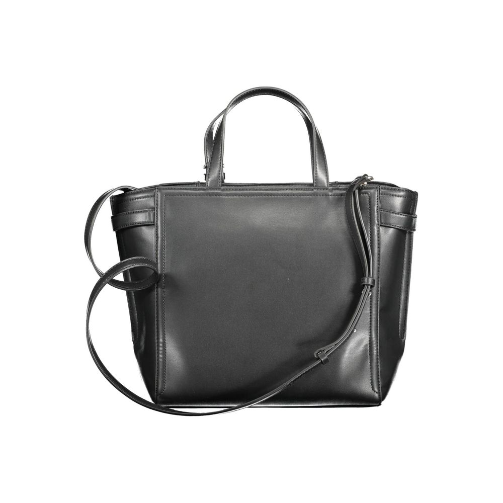 Black Polyester Women Handbag - Image 2
