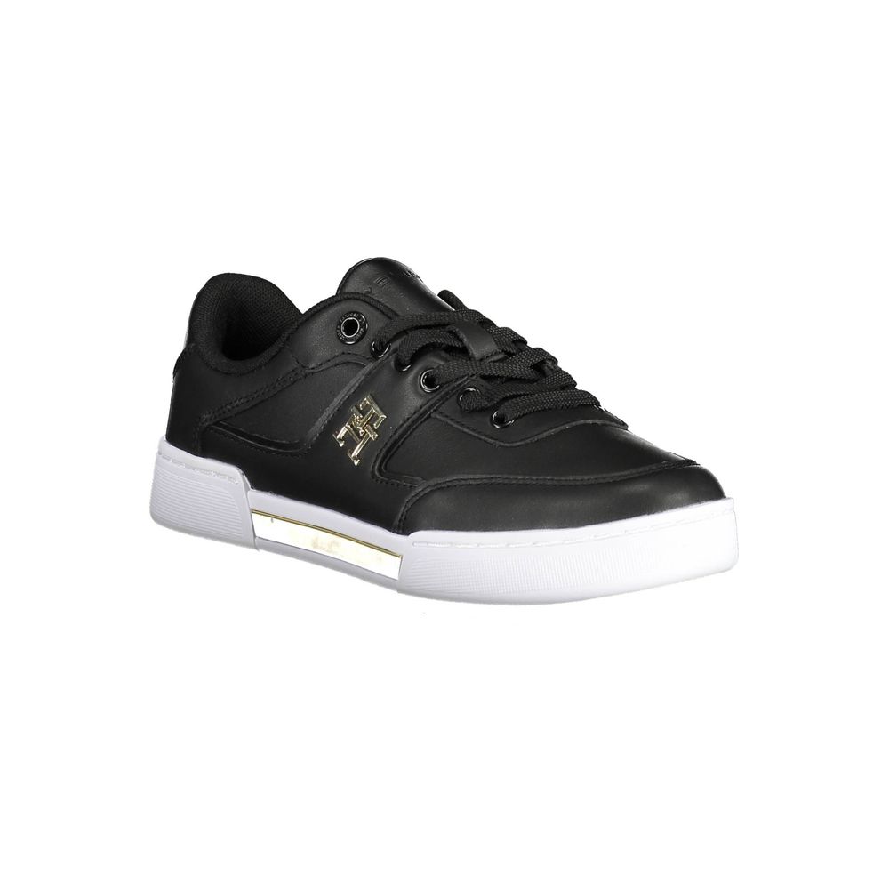 Black Leather Women Sneaker - Image 2