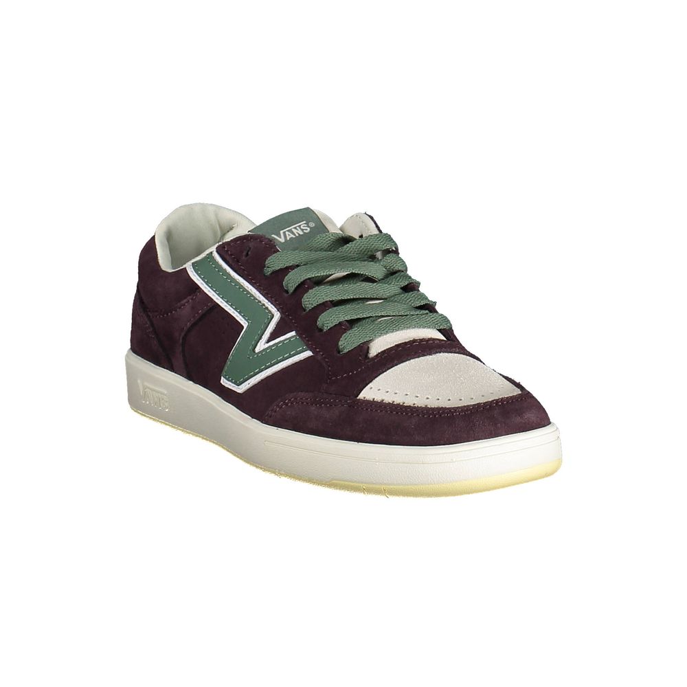 Purple Leather Men Sneaker - Image 2