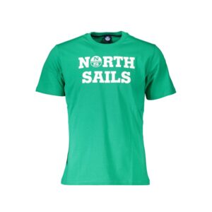 Green Cotton Men T-Shirt
