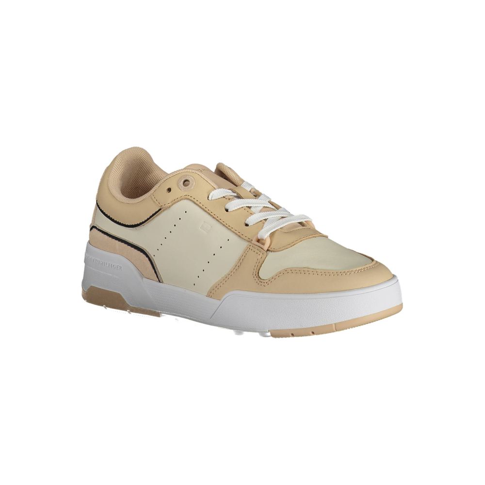 Beige Leather Women Sneaker - Image 2