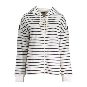 White Cotton Women's Hooded Sweater