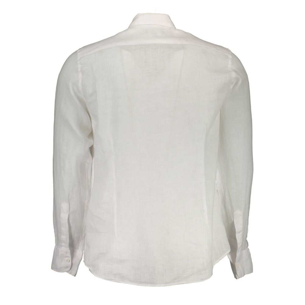 White Linen Men Shirt - Image 2